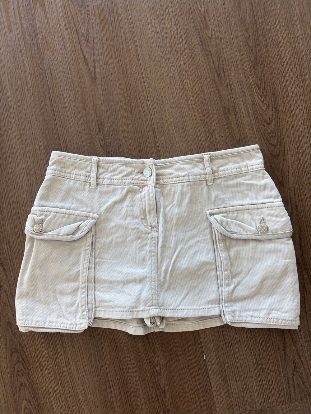 Garage Beige Cargo Women's Skort